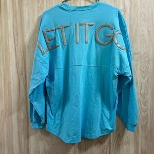 Frozen Disney Broadway Exclusive Let It Go Elsa Spirit Jersey‎ Glittery Size S